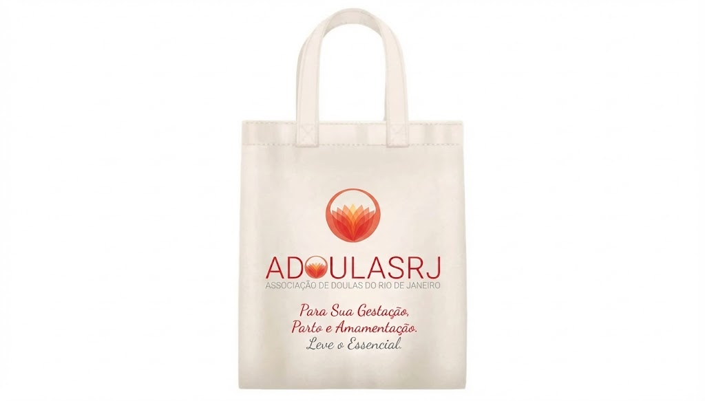 Ecobag Oficial ADoulas RJ – “Para Sua Gestação, Parto e Amamentação. Leve o Essencial.”