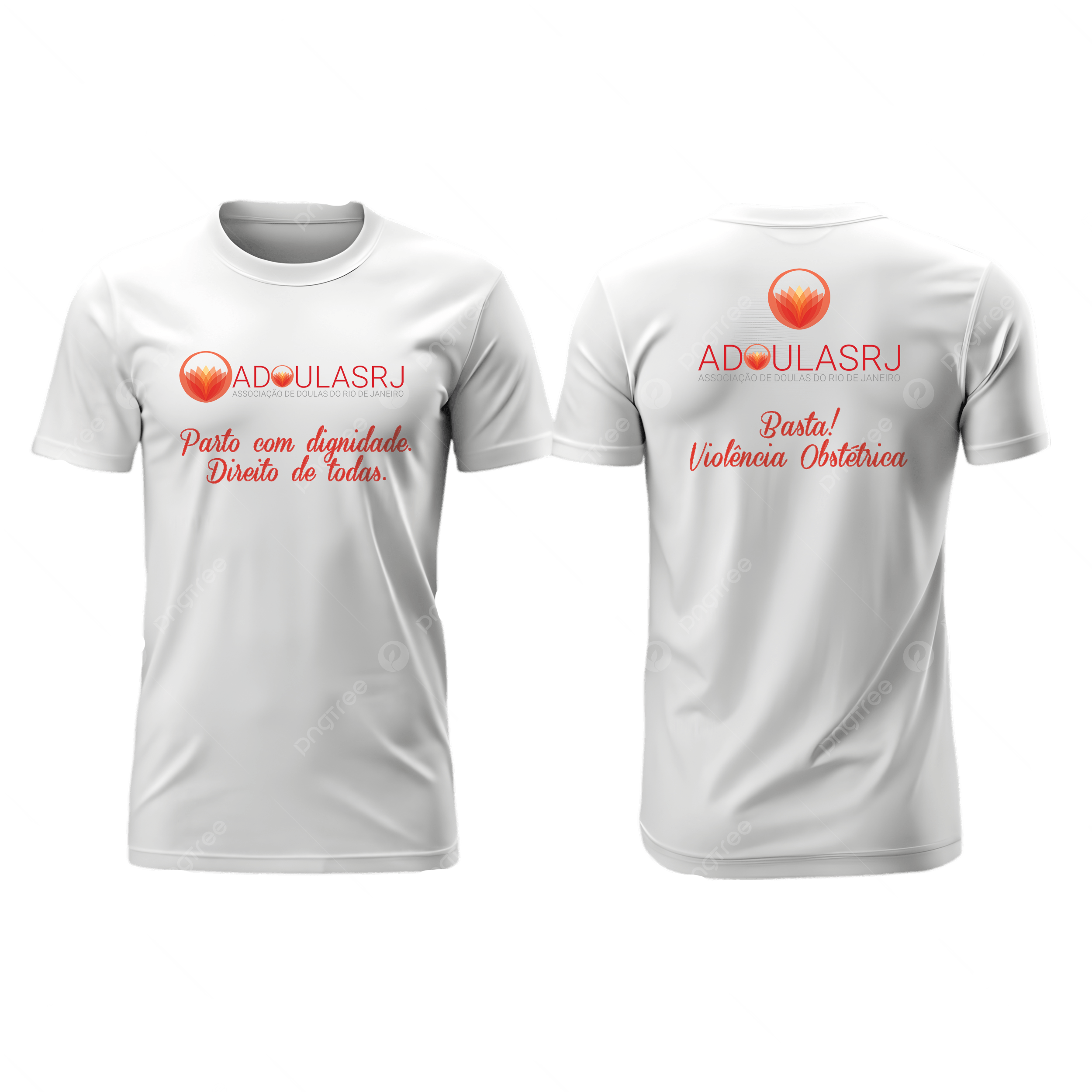 Camiseta Oficial ADoulas RJ – “Parto com Dignidade. Direito de Todas.”